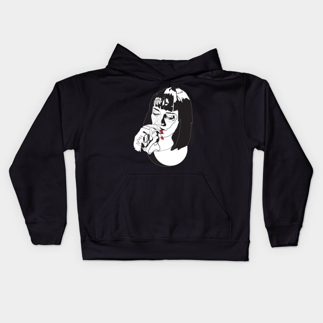 Mia Wallace - Pulp Fiction Kids Hoodie by LizzyM